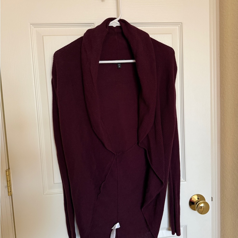 Express Deep Burgundy Cardigan Sweater